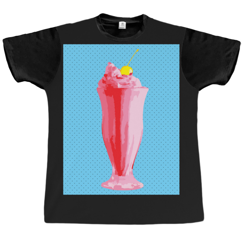 Red Milkshake Pop Art Graphic T-shirt | Artistshot