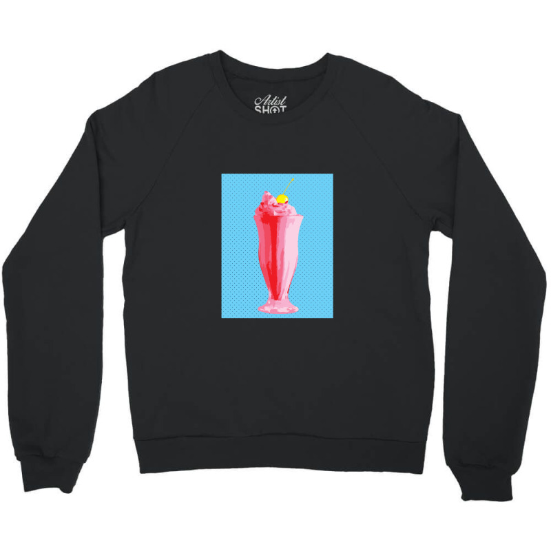 Red Milkshake Pop Art Crewneck Sweatshirt | Artistshot