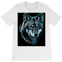 Wolf Face Blue Light Art  Hipster Hipster T-shirt | Artistshot