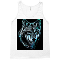 Wolf Face Blue Light Art  Hipster Hipster Tank Top | Artistshot