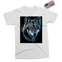 Wolf Face Blue Light Art  Hipster Hipster Exclusive T-shirt | Artistshot