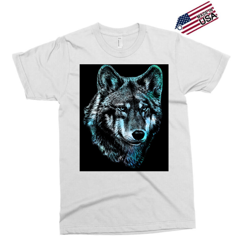 Wolf Face Blue Light Art  Hipster Hipster Exclusive T-shirt | Artistshot