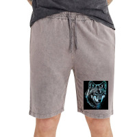 Wolf Face Blue Light Art  Hipster Hipster Vintage Short | Artistshot