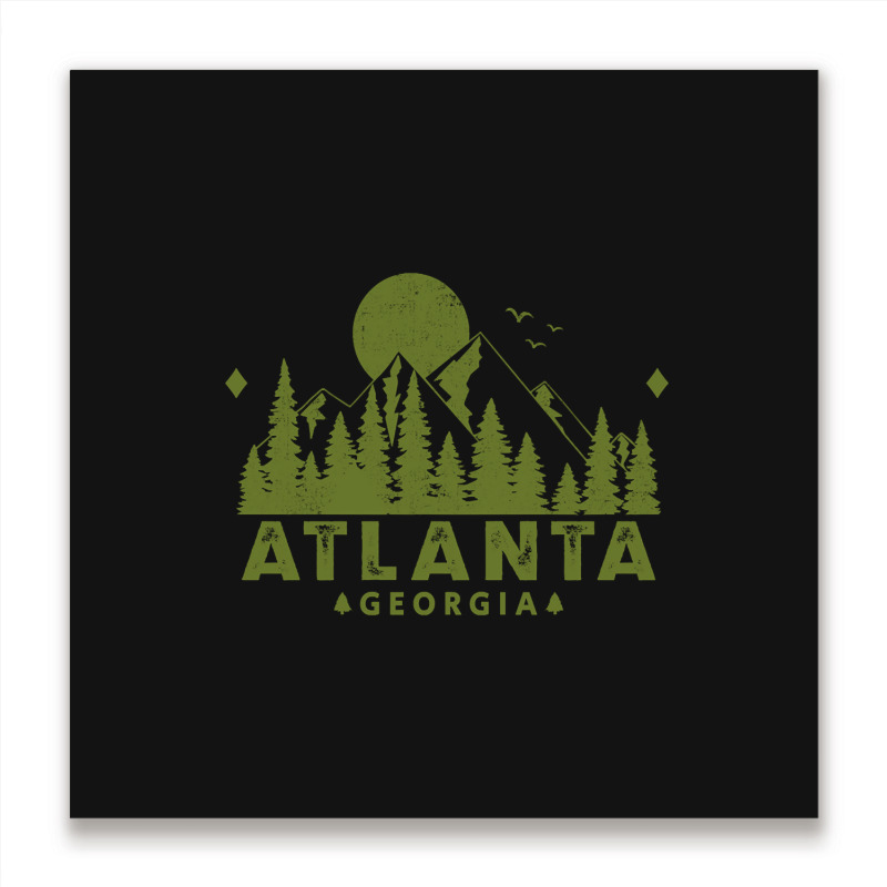 Atlanta Georgia Mountain Sight Metal Print Square | Artistshot