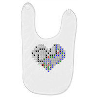 Minesweeper Heart Love Cute Valentine Day Long Sleeve T Shirt Baby Bibs | Artistshot