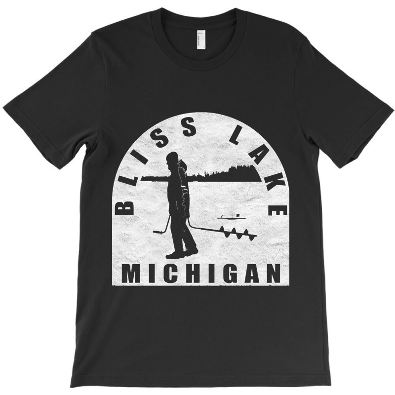 Bliss Lake Ice Fishing Michigan T-shirt | Artistshot