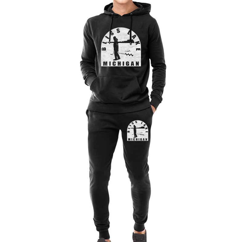 Bliss Lake Ice Fishing Michigan Hoodie & Jogger Set | Artistshot