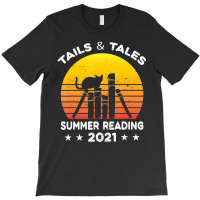 Hot Trend Summer Reading 2021 Tails And Tales Retro Sunset T-shirt | Artistshot