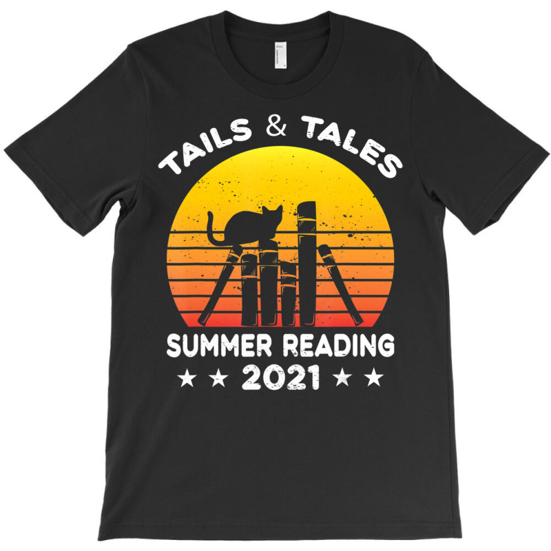 Hot Trend Summer Reading 2021 Tails And Tales Retro Sunset T-shirt | Artistshot