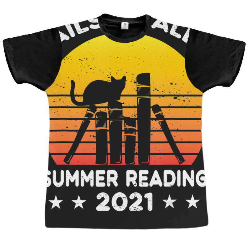 Hot Trend Summer Reading 2021 Tails And Tales Retro Sunset Graphic T-shirt | Artistshot