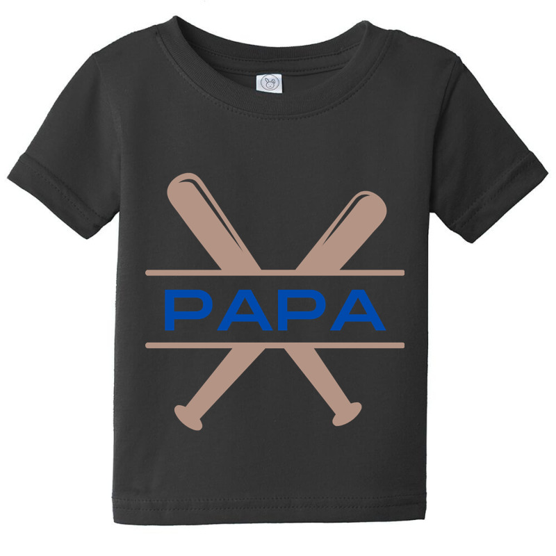 Baseball Papa Baby Tee | Artistshot