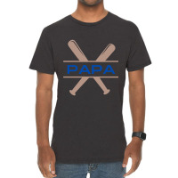 Baseball Papa Vintage T-shirt | Artistshot