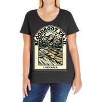 Bloodroot Trail Indiana Hiking Backpacking Trail Ladies Curvy T-shirt | Artistshot