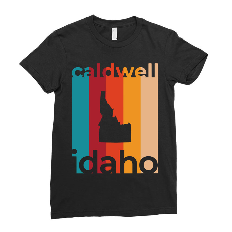 Caldwell Idaho Retro Ladies Fitted T-Shirt by nuanceteams169 | Artistshot