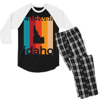 Caldwell Idaho Retro Men's 3/4 Sleeve Pajama Set | Artistshot