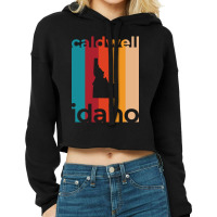 Caldwell Idaho Retro Cropped Hoodie | Artistshot