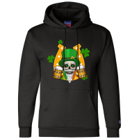 Lucky Irish Horseshoe Skull Drinking Beer Happy St. Patrick's Day Champion Hoodie | Artistshot