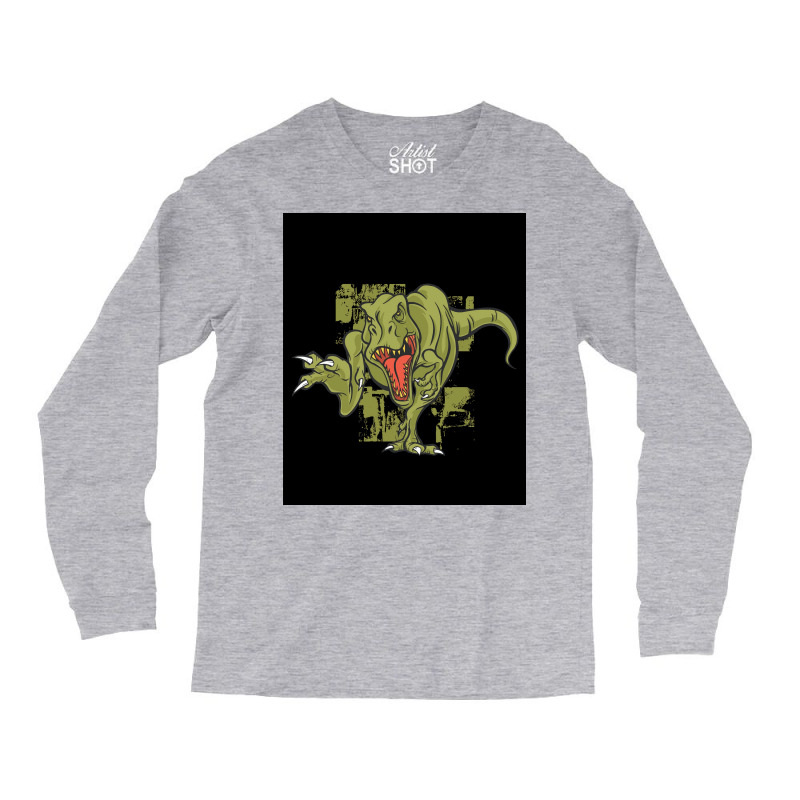 Green Trex Tyrannosaurus Dinosaur Poster Summer Long Sleeve Shirts | Artistshot