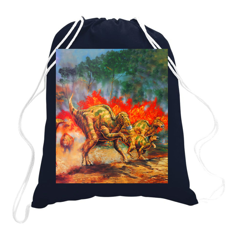 Hadrosaurus Poster Stars Drawstring Bags | Artistshot