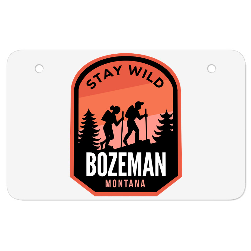 Bozeman Montana Hiking In Nature Atv License Plate | Artistshot