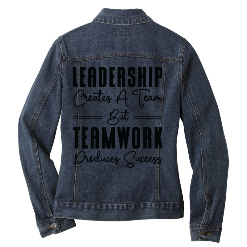 Boss Leadership Teamwork Success Office Work Family Ladies Denim Jacket by denverhumans58 | Artistshot