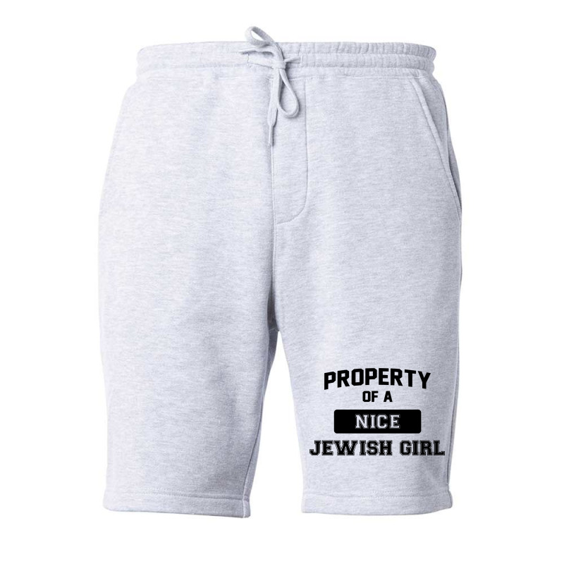 Funny Jewish Tshirt Property Of A Nice Jewish Girl Cute Gift Sweatshir Fleece Short | Artistshot