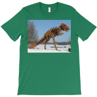 Halloween Dinosaur Skeleton Vintage Halloween Art Trex Cartoon Poster T-shirt | Artistshot