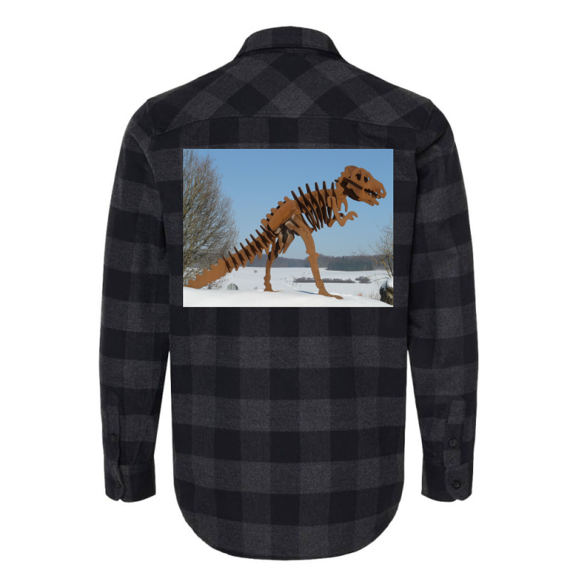 Halloween Dinosaur Skeleton Vintage Halloween Art Trex Cartoon Poster Flannel Shirt | Artistshot