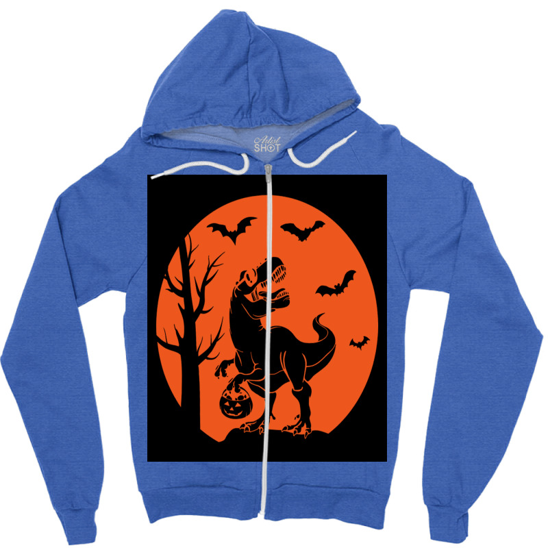 Halloween Dinosaur Tshirtkids Dinosaur Family Halloween Poster Tumblr Zipper Hoodie | Artistshot