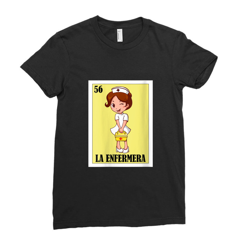 Womens Nurse Hero Lottery Gift - Mexican Lottery La Enfermera V-neck Ladies Fitted T-Shirt by CoreyMartinPeters | Artistshot