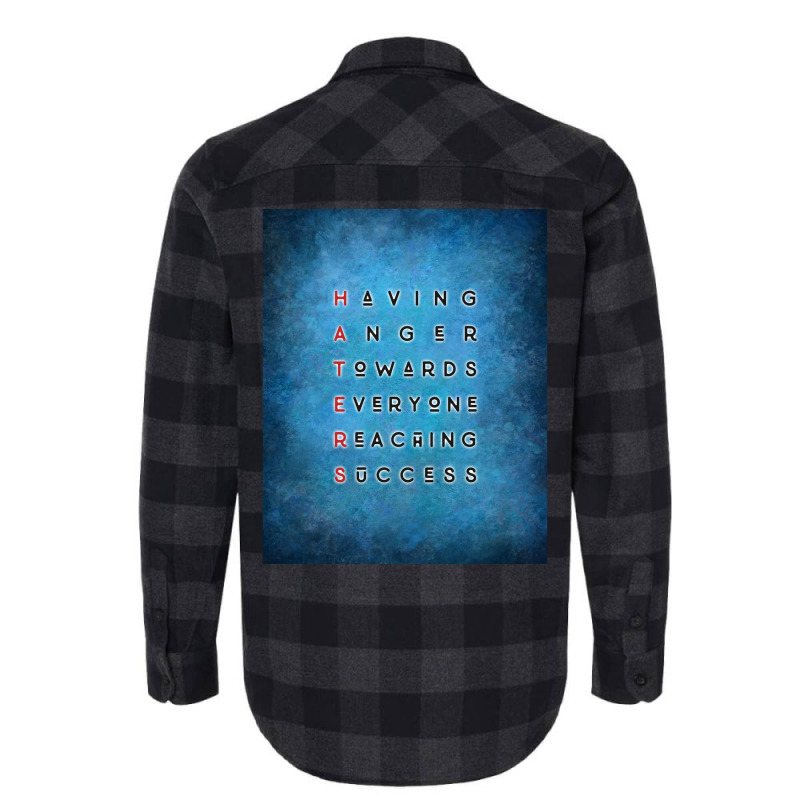 Haters Grunge Acronym Blue Poster Flannel Shirt | Artistshot