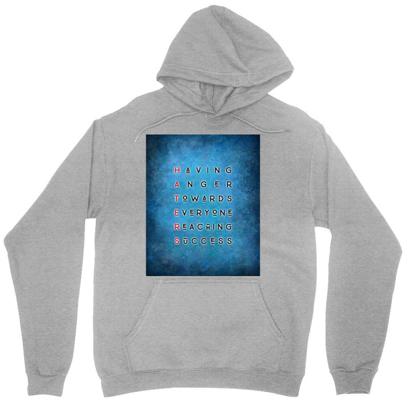 Haters Grunge Acronym Blue Poster Unisex Hoodie | Artistshot