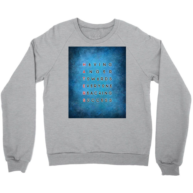 Haters Grunge Acronym Blue Poster Crewneck Sweatshirt | Artistshot