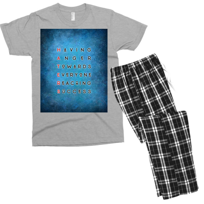 Haters Grunge Acronym Blue Poster Men's T-shirt Pajama Set | Artistshot