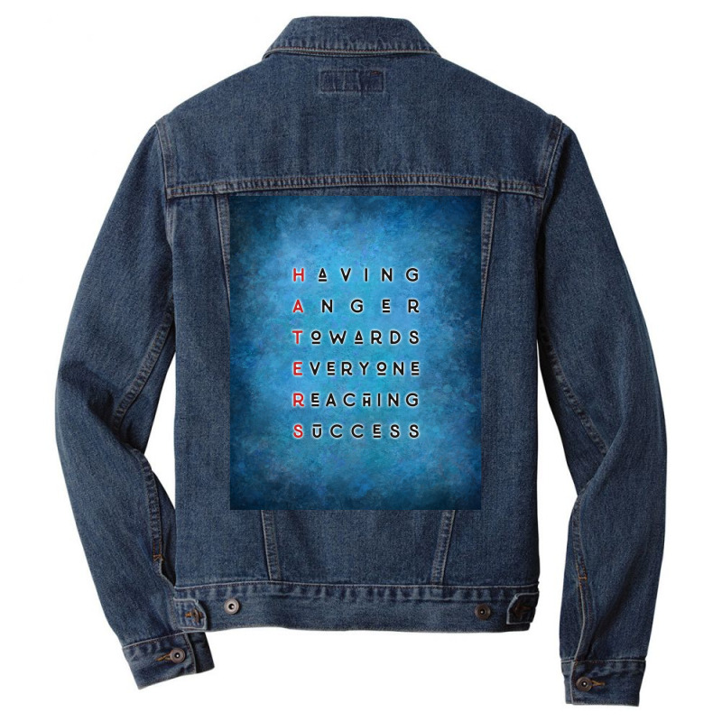 Haters Grunge Acronym Blue Poster Men Denim Jacket | Artistshot