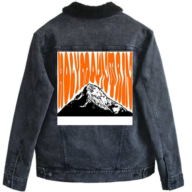 Holy Mountain Illustration Poster Cool Unisex Sherpa-lined Denim Jacket | Artistshot