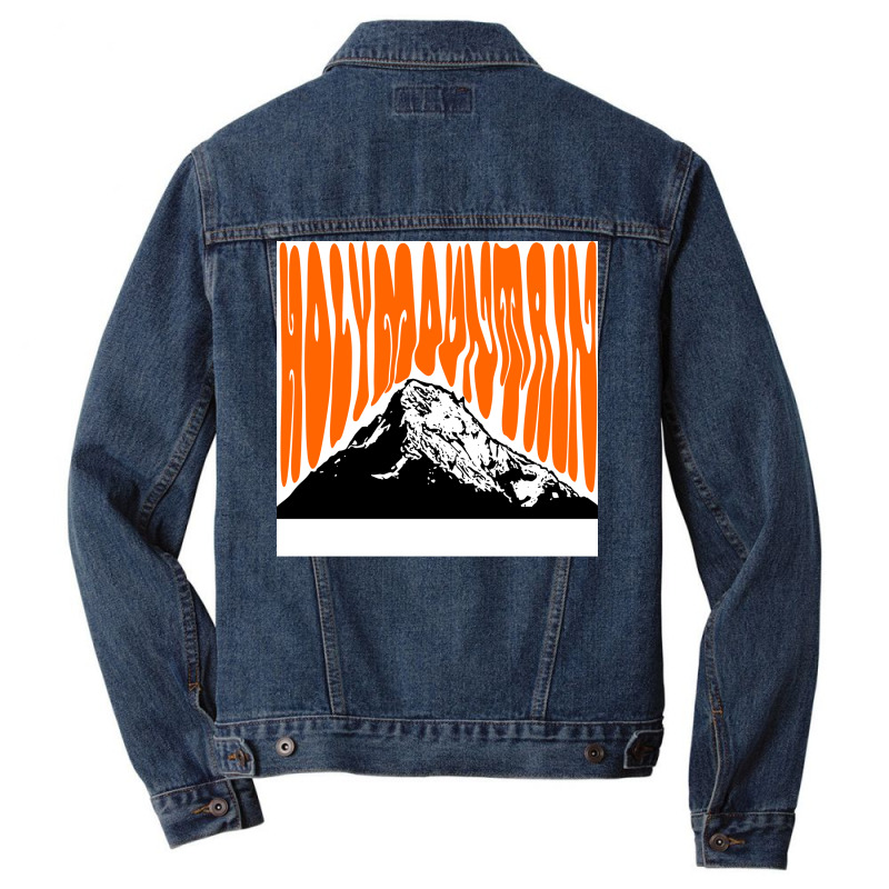 Holy Mountain Illustration Poster Cool Men Denim Jacket | Artistshot