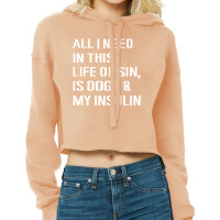 Diabetes All I Need In This Life Is Dog N Insulin Cropped Hoodie | Artistshot