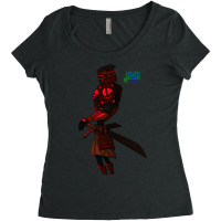 Stick Wars Red Samurai Warrior Women's Triblend Scoop T-shirt | Artistshot