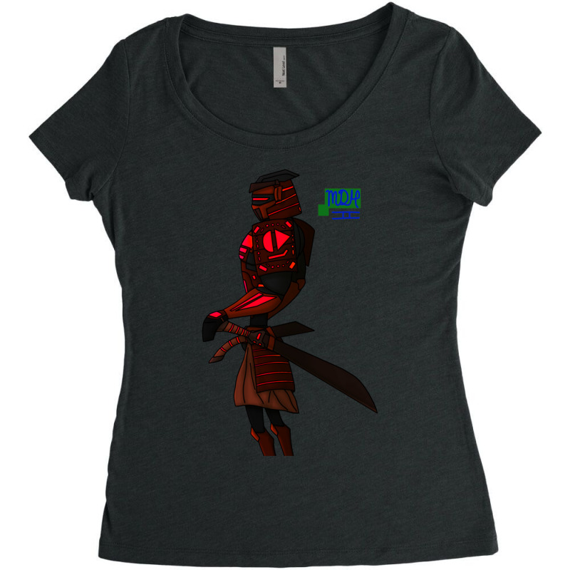 Stick Wars Red Samurai Warrior Women's Triblend Scoop T-shirt by JohnLoechler | Artistshot