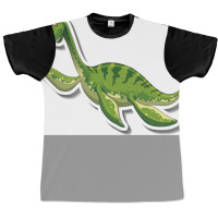 Plesiosaurus Plesiosauria Dinosaur Cute Cartoon Poster Tumblr Graphic T-shirt | Artistshot