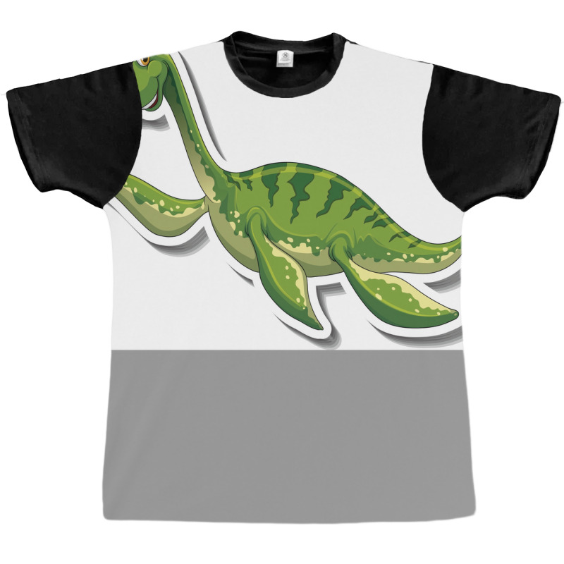 Plesiosaurus Plesiosauria Dinosaur Cute Cartoon Poster Tumblr Graphic T-shirt | Artistshot