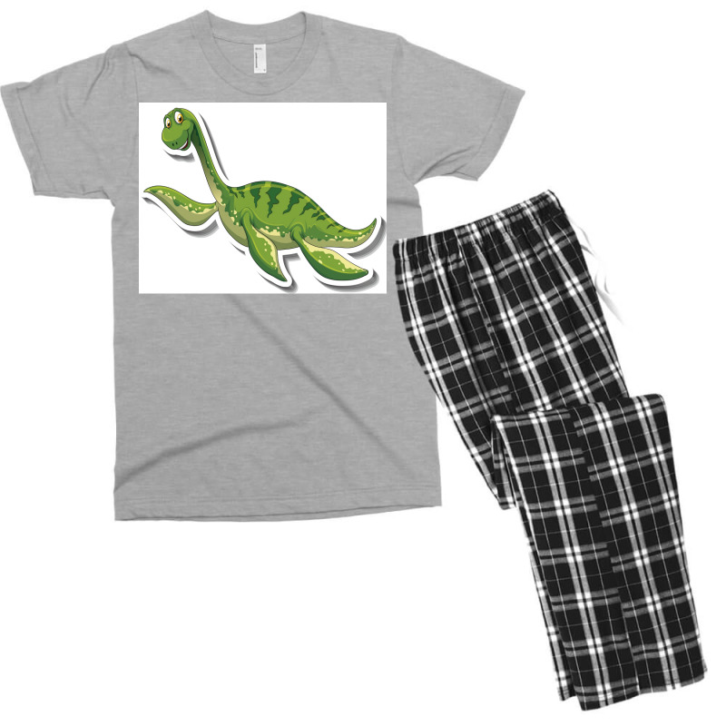 Plesiosaurus Plesiosauria Dinosaur Cute Cartoon Poster Tumblr Men's T-shirt Pajama Set | Artistshot