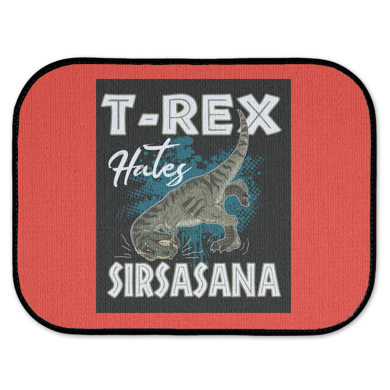 Funny Trex Hates Sirsasana Dinosaur Yoga Poster Gift Rear Car Mat | Artistshot