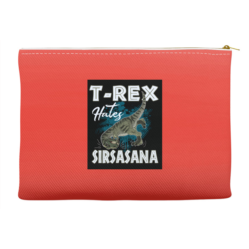 Funny Trex Hates Sirsasana Dinosaur Yoga Poster Gift Accessory Pouches | Artistshot