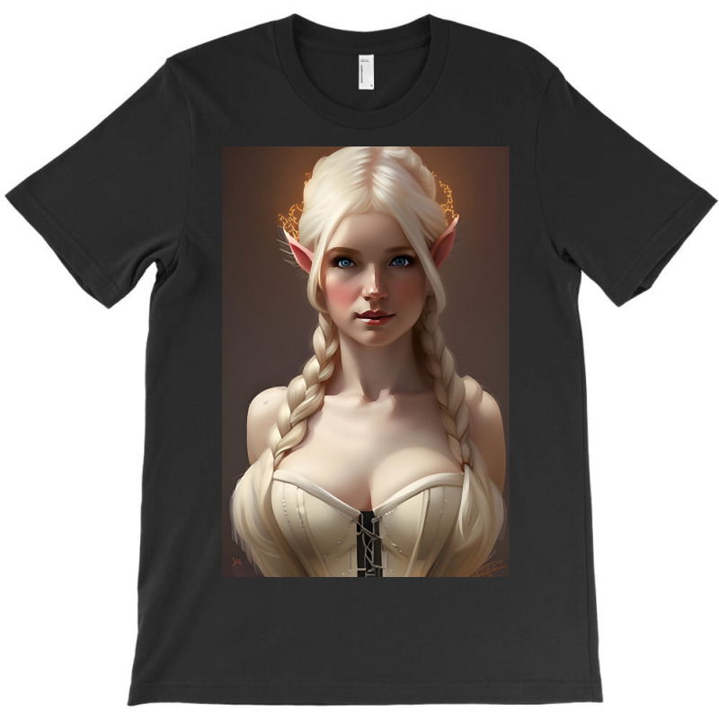 Beautiful Blonde Elf Pigtails Corset T-shirt | Artistshot