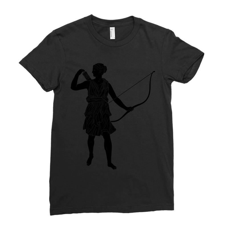 Artemis Greek Goddess Ancient Greek Hunt And Moon Ladies Fitted T-Shirt by fumbledeafness270 | Artistshot