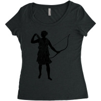 Artemis Greek Goddess Ancient Greek Hunt And Moon Women's Triblend Scoop T-shirt | Artistshot