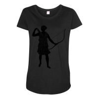 Artemis Greek Goddess Ancient Greek Hunt And Moon Maternity Scoop Neck T-shirt | Artistshot