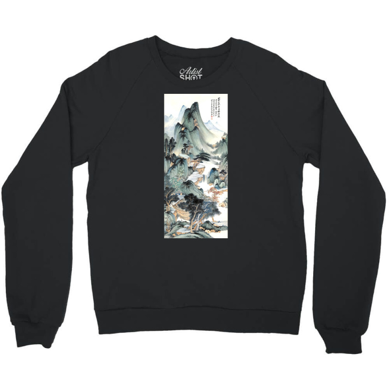 Huayang Celestial Hall By Zhang Daqian Poster Love Crewneck Sweatshirt | Artistshot